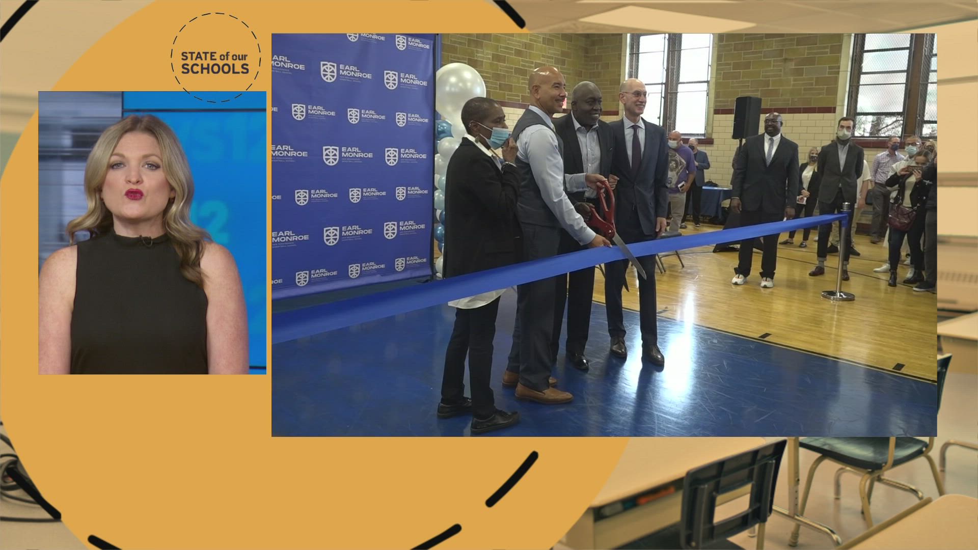Basketball high school: Earl Monroe New Renaissance Basketball School holds  ribbon cutting ceremony in the Bronx - ABC7 New York